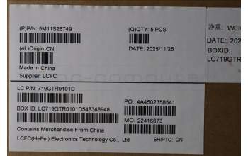 Lenovo 5M11S26749 C-Cover with keyboard, Arabic, Black, US