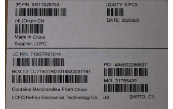 Lenovo 5M11S26753 C-Cover with keyboard, Danish, Black, UK