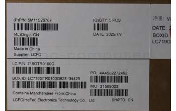 Lenovo 5M11S26767 C-Cover with keyboard, Italian, Black, UK