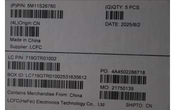 Lenovo 5M11S26780 C-Cover with keyboard, Swedish/Finnish, Black, UK