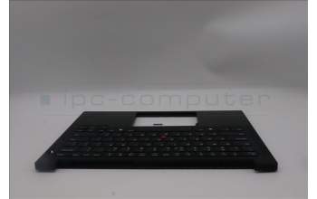 Lenovo 5M11S26791 C-Cover with keyboard, US English Euro, Black, US