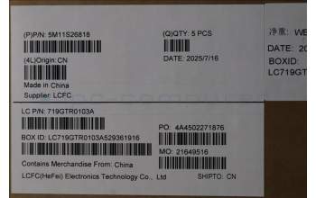 Lenovo 5M11S26818 C-Cover with keyboard, Estonian, Black, UK