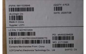 Lenovo 5M11S26848 C-Cover with keyboard, German, Black, Backlight, UK