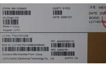 Lenovo 5M11S26853 C-Cover with keyboard, Greek, Black, Backlight, US