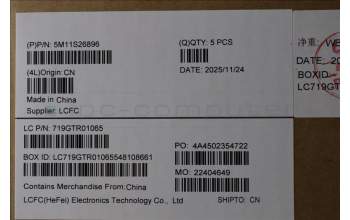 Lenovo 5M11S26896 C-Cover with keyboard, Switzerland, Black, Backlight, UK