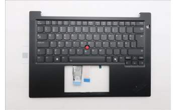 Lenovo 5M11S26964 C-Cover with keyboard, Estonian, Black, Backlight, UK