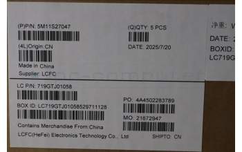 Lenovo 5M11S27047 C-Cover with keyboard, Arabic, Black, Backlight, US