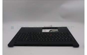 Lenovo 5M11S27056 C-Cover with keyboard, Spanish, Black, Backlight, UK