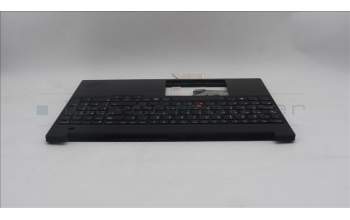 Lenovo 5M11S27080 C-Cover with keyboard, Portuguese, Black, Backlight, UK