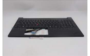 Lenovo 5M11S27107 C-Cover with keyboard, US English Euro, Black, Backlight, US