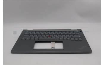 Lenovo 5M11S29920 C-Cover with keyboard, Hebrew, Luna Grey, Backlight, Heat Staking, US
