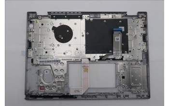 Lenovo 5M11S30223 C-Cover with keyboard, Greek, Luna Grey, Backlight, World Face Camera, Heat Staking, US