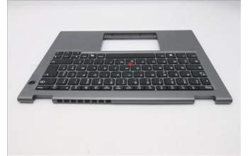Lenovo 5M11S30271 C-Cover with keyboard, French, Luna Grey, Non-Backlight, No World Face Camera, Heat Staking, US