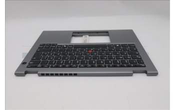 Lenovo 5M11S30277 C-Cover with keyboard, German, Luna Grey, Non-Backlight, No World Face Camera, Heat Staking, UK