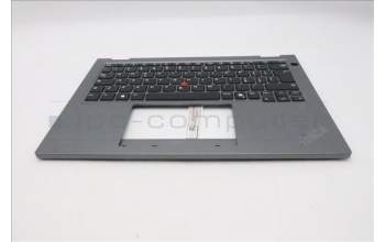 Lenovo 5M11S30286 C-Cover with keyboard, Italian, Luna Grey, Non-Backlight, No World Face Camera, Heat Staking, UK