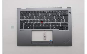 Lenovo 5M11S30310 C-Cover with keyboard, Switzerland, Luna Grey, Non-Backlight, No World Face Camera, Heat Staking, UK
