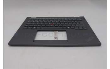 Lenovo 5M11S30355 C-Cover with keyboard, Hungarian, Luna Grey, Backlight, No World Face Camera, Heat Staking, UK
