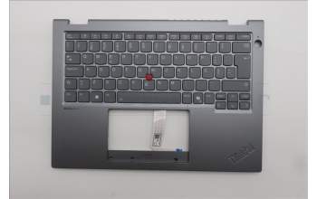 Lenovo 5M11S30373 C-Cover with keyboard, Portuguese, Luna Grey, Backlight, No World Face Camera, Heat Staking, UK