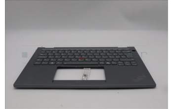 Lenovo 5M11S30373 C-Cover with keyboard, Portuguese, Luna Grey, Backlight, No World Face Camera, Heat Staking, UK