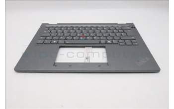 Lenovo 5M11S30376 C-Cover with keyboard, Slovenian, Luna Grey, Backlight, No World Face Camera, Heat Staking, UK