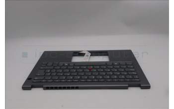Lenovo 5M11S30379 C-Cover with keyboard, Spanish, Luna Grey, Backlight, No World Face Camera, Heat Staking, UK