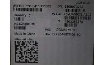 Lenovo 5M11S30382 C-Cover with keyboard, Swedish/Finnish, Luna Grey, Backlight, No World Face Camera, Heat Staking, UK