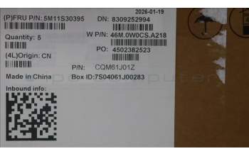 Lenovo 5M11S30395 C-Cover with keyboard, UK English, Luna Grey, Backlight, No World Face Camera, Heat Staking, UK