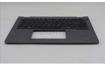 Lenovo 5M11S30427 C-Cover with keyboard, German, Luna Grey, Non-Backlight, World Face Camera, Heat Staking, UK
