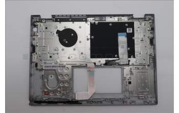 Lenovo 5M11S30476 C-Cover with keyboard, Belgian, Luna Grey, Backlight, World Face Camera, Heat Staking, UK