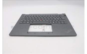 Lenovo 5M11S30520 C-Cover with keyboard, Nordic, Luna Grey, Backlight, World Face Camera, Heat Staking, UK