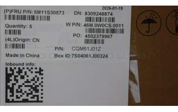 Lenovo 5M11S30573 C-Cover with keyboard, Greek, Black, Non-Backlight, Heat Staking, US