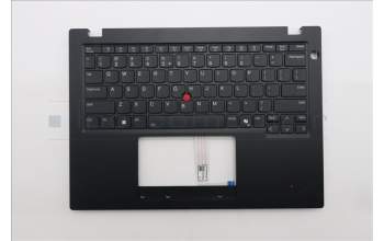 Lenovo 5M11S30602 C-Cover with keyboard, US English Euro, Black, Backlight, Heat Staking