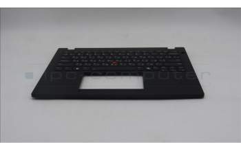 Lenovo 5M11S30626 C-Cover with keyboard, Ukraine, Black, Backlight, Heat Staking, US