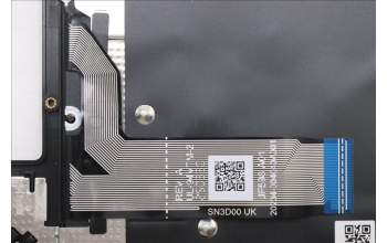 Lenovo 5M11S30633 C-Cover with keyboard, Belgian, Black, Non-Backlight, Heat Staking, UK