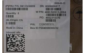 Lenovo 5M11S30659 C-Cover with keyboard, German, Black, Non-Backlight, Heat Staking, UK