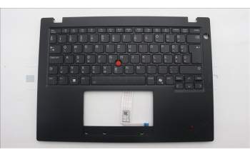 Lenovo 5M11S33709 C-Cover with keyboard, Hungarian, Black, Backlight, Heat Staking, UK
