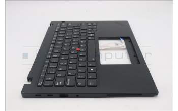 Lenovo 5M11S33727 C-Cover with keyboard, Portuguese, Black, Backlight, Heat Staking, UK