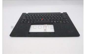 Lenovo 5M11S33730 C-Cover with keyboard, Slovenian, Black, Backlight, Heat Staking, UK