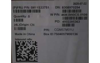 Lenovo 5M11S33751 MECH_ASM FRUMEASM JP-C NBL BK-CHY