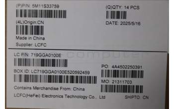 Lenovo 5M11S33759 Lenovo LCD Module, 14\", 2.8K, Non_Touch, Anti-Glare, Anti-reflection, Anti-smudge, OLED, 500nit, 100%DCI-P3, W/FHD RGB+IR Camera