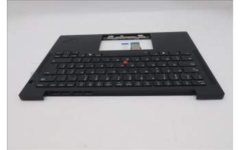 Lenovo 5M11S33769 C-Cover with keyboard, Belgian, Black, Backlight, UK