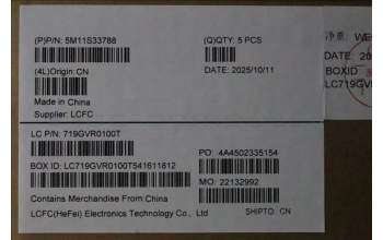 Lenovo 5M11S33788 C-Cover with keyboard, Czech Slovakian, Black, Backlight, UK