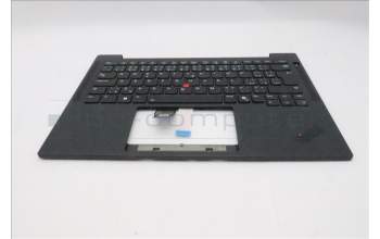 Lenovo 5M11S33788 C-Cover with keyboard, Czech Slovakian, Black, Backlight, UK