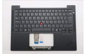 Lenovo 5M11S33789 C-Cover with keyboard, Danish, Black, Backlight, UK