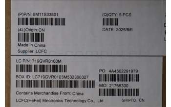 Lenovo 5M11S33801 C-Cover with keyboard, US English Euro, Black, Backlight, US