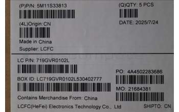 Lenovo 5M11S33813 C-Cover with keyboard, German, Black, Backlight, UK