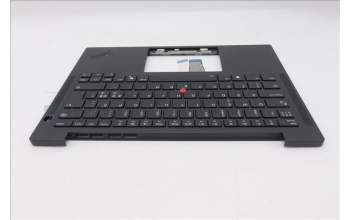 Lenovo 5M11S37312 C-Cover with keyboard, Nordic, Black, Backlight, UK