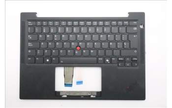 Lenovo 5M11S37378 C-Cover with keyboard, Spanish, Black, Backlight, UK