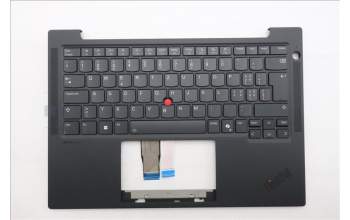 Lenovo 5M11S37405 C-Cover with keyboard, Switzerland, Black, Backlight, UK