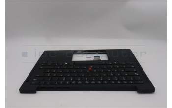 Lenovo 5M11S37574 C-Cover with keyboard, French, Black, Backlight, WWAN, US